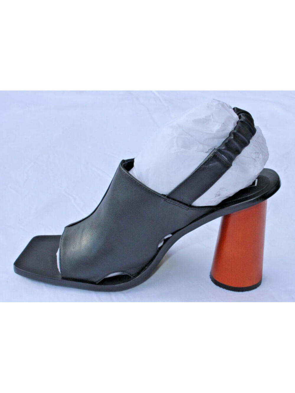 NEW SOL SANA ELLA 4" ROUND WOOD BLOCK HEEL DRESS SANDALS BLACK US SIZES 6 & 8